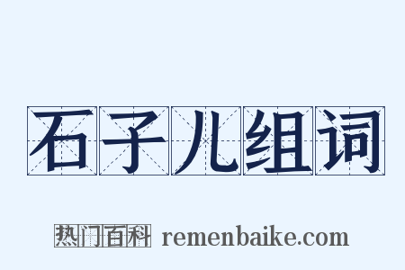 石子儿组词是什么意思的图片
